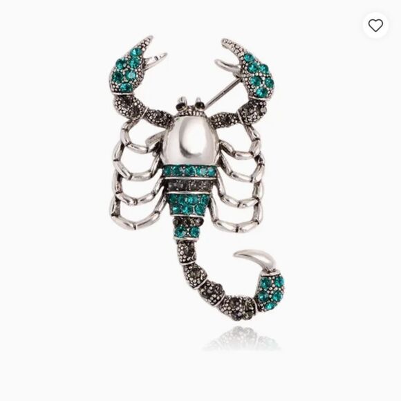 NEW! Vintage Style Rhinestone Scorpion Brooch Lapel Pin Bug Sting Goth Grunge - Picture 1 of 4